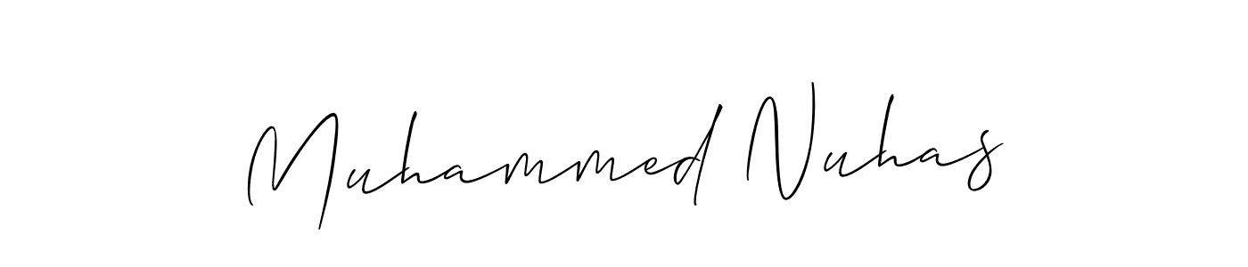 It looks lik you need a new signature style for name Muhammed Nuhas. Design unique handwritten (Allison_Script) signature with our free signature maker in just a few clicks. Muhammed Nuhas signature style 2 images and pictures png