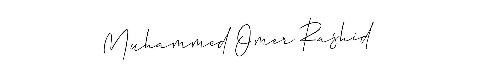 Design your own signature with our free online signature maker. With this signature software, you can create a handwritten (Allison_Script) signature for name Muhammed Omer Rashid. Muhammed Omer Rashid signature style 2 images and pictures png