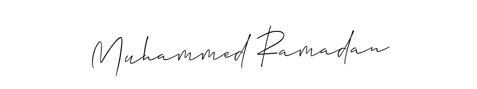 The best way (Allison_Script) to make a short signature is to pick only two or three words in your name. The name Muhammed Ramadan include a total of six letters. For converting this name. Muhammed Ramadan signature style 2 images and pictures png