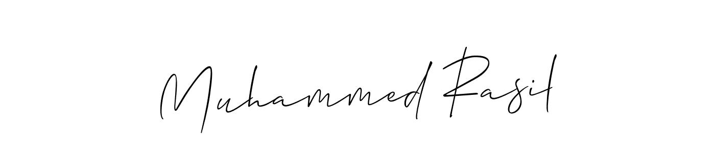 Design your own signature with our free online signature maker. With this signature software, you can create a handwritten (Allison_Script) signature for name Muhammed Rasil. Muhammed Rasil signature style 2 images and pictures png