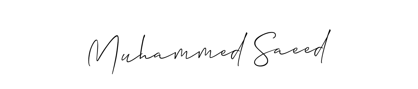 It looks lik you need a new signature style for name Muhammed Saeed. Design unique handwritten (Allison_Script) signature with our free signature maker in just a few clicks. Muhammed Saeed signature style 2 images and pictures png