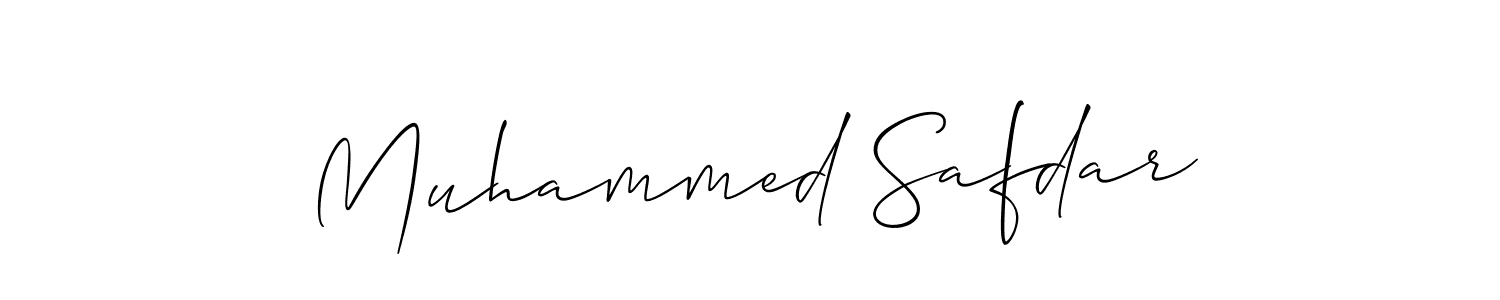 How to make Muhammed Safdar signature? Allison_Script is a professional autograph style. Create handwritten signature for Muhammed Safdar name. Muhammed Safdar signature style 2 images and pictures png