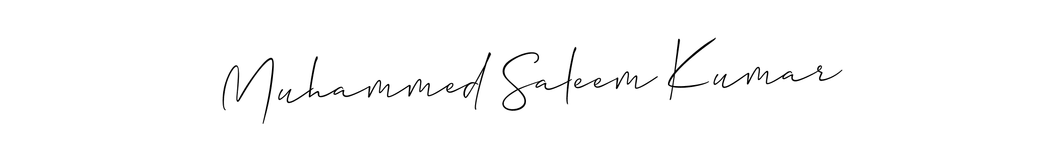 Also we have Muhammed Saleem Kumar name is the best signature style. Create professional handwritten signature collection using Allison_Script autograph style. Muhammed Saleem Kumar signature style 2 images and pictures png