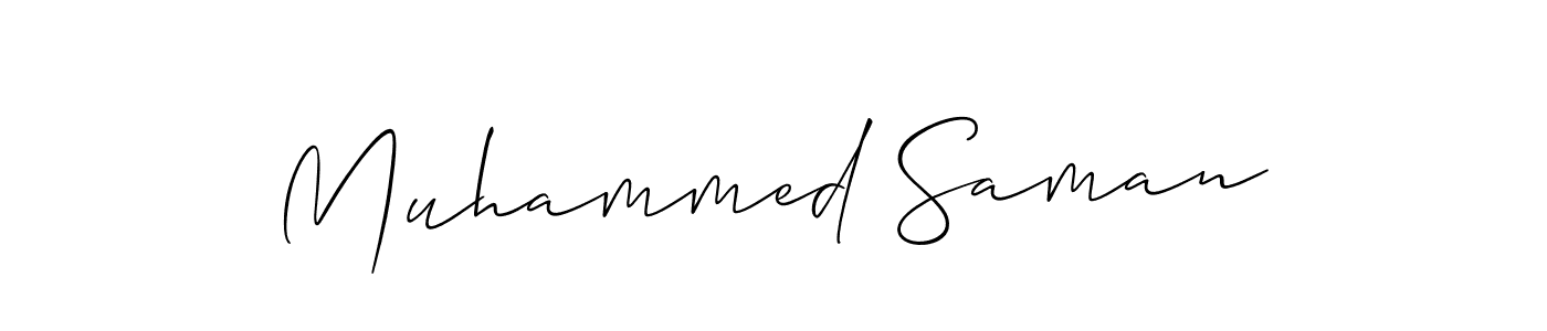 Also we have Muhammed Saman name is the best signature style. Create professional handwritten signature collection using Allison_Script autograph style. Muhammed Saman signature style 2 images and pictures png
