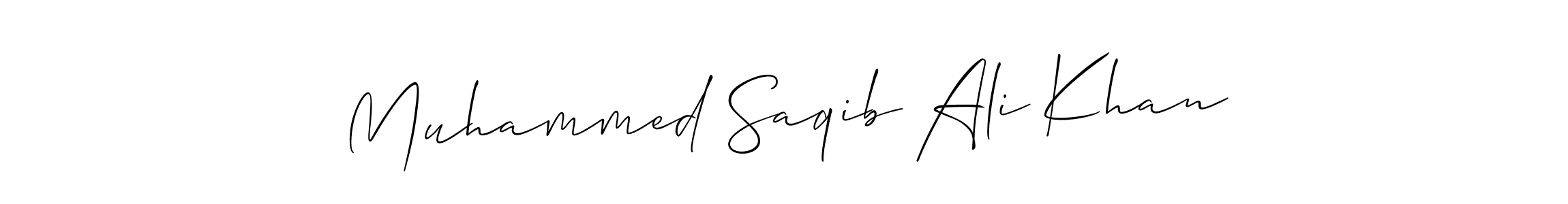 Create a beautiful signature design for name Muhammed Saqib Ali Khan. With this signature (Allison_Script) fonts, you can make a handwritten signature for free. Muhammed Saqib Ali Khan signature style 2 images and pictures png