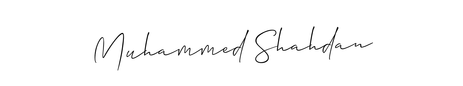 Use a signature maker to create a handwritten signature online. With this signature software, you can design (Allison_Script) your own signature for name Muhammed Shahdan. Muhammed Shahdan signature style 2 images and pictures png
