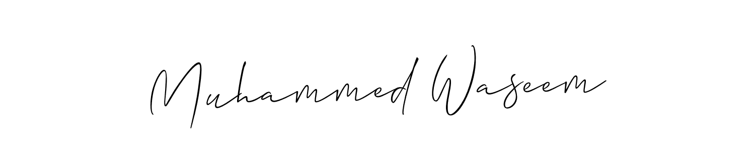 Create a beautiful signature design for name Muhammed Waseem. With this signature (Allison_Script) fonts, you can make a handwritten signature for free. Muhammed Waseem signature style 2 images and pictures png