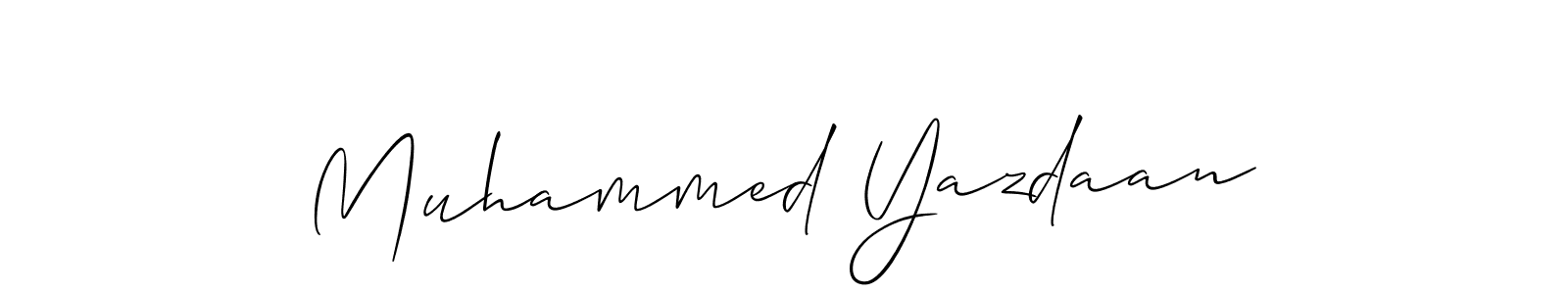 Muhammed Yazdaan stylish signature style. Best Handwritten Sign (Allison_Script) for my name. Handwritten Signature Collection Ideas for my name Muhammed Yazdaan. Muhammed Yazdaan signature style 2 images and pictures png