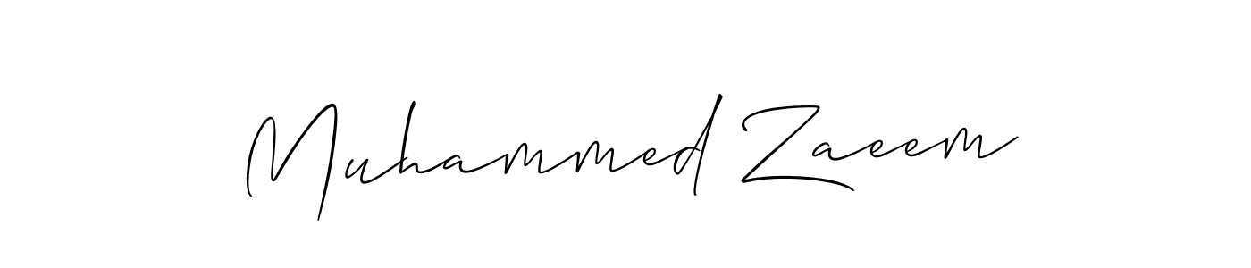 The best way (Allison_Script) to make a short signature is to pick only two or three words in your name. The name Muhammed Zaeem include a total of six letters. For converting this name. Muhammed Zaeem signature style 2 images and pictures png