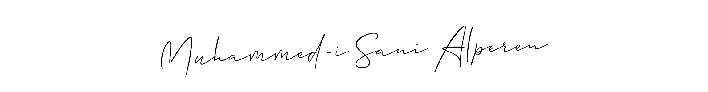 Design your own signature with our free online signature maker. With this signature software, you can create a handwritten (Allison_Script) signature for name Muhammed-i Sani Alperen. Muhammed-i Sani Alperen signature style 2 images and pictures png
