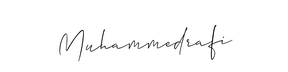Design your own signature with our free online signature maker. With this signature software, you can create a handwritten (Allison_Script) signature for name Muhammedrafi. Muhammedrafi signature style 2 images and pictures png