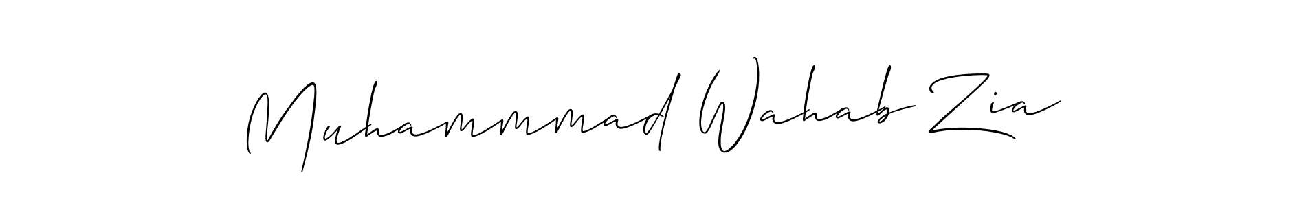 Make a beautiful signature design for name Muhammmad Wahab Zia. With this signature (Allison_Script) style, you can create a handwritten signature for free. Muhammmad Wahab Zia signature style 2 images and pictures png