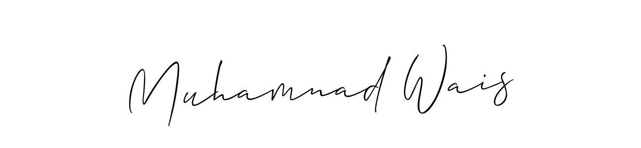How to make Muhamnad Wais name signature. Use Allison_Script style for creating short signs online. This is the latest handwritten sign. Muhamnad Wais signature style 2 images and pictures png