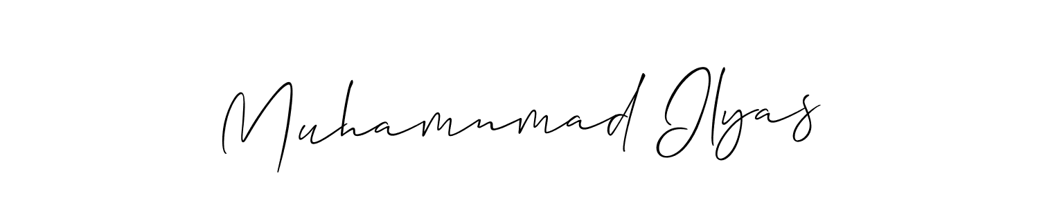 Make a beautiful signature design for name Muhamnmad Ilyas. With this signature (Allison_Script) style, you can create a handwritten signature for free. Muhamnmad Ilyas signature style 2 images and pictures png