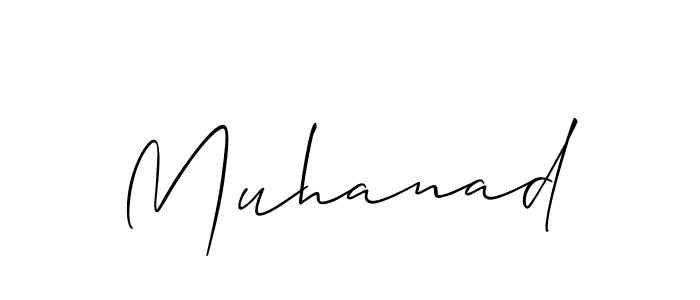 Make a beautiful signature design for name Muhanad. With this signature (Allison_Script) style, you can create a handwritten signature for free. Muhanad signature style 2 images and pictures png