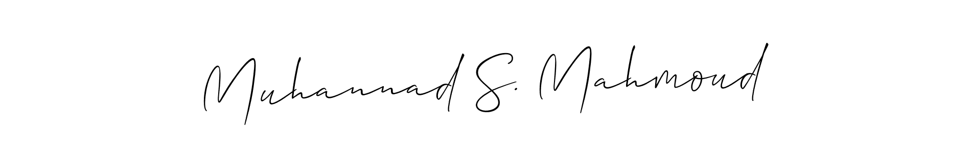 Create a beautiful signature design for name Muhannad S. Mahmoud. With this signature (Allison_Script) fonts, you can make a handwritten signature for free. Muhannad S. Mahmoud signature style 2 images and pictures png