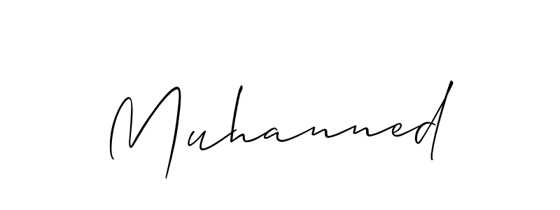 Make a beautiful signature design for name Muhanned. With this signature (Allison_Script) style, you can create a handwritten signature for free. Muhanned signature style 2 images and pictures png