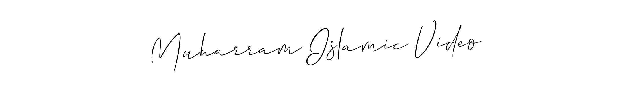 How to make Muharram Islamic Video signature? Allison_Script is a professional autograph style. Create handwritten signature for Muharram Islamic Video name. Muharram Islamic Video signature style 2 images and pictures png