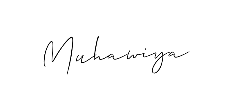 Make a beautiful signature design for name Muhawiya. With this signature (Allison_Script) style, you can create a handwritten signature for free. Muhawiya signature style 2 images and pictures png