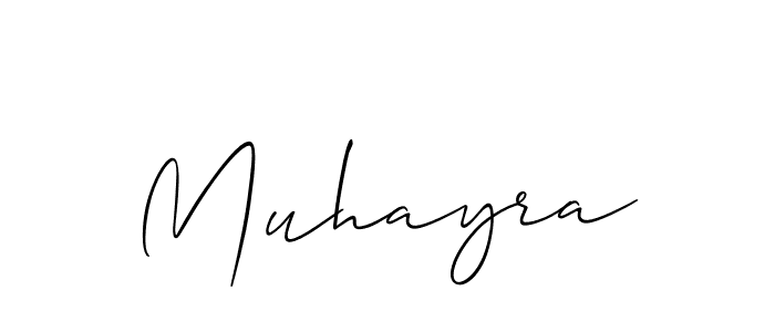 Make a beautiful signature design for name Muhayra. With this signature (Allison_Script) style, you can create a handwritten signature for free. Muhayra signature style 2 images and pictures png