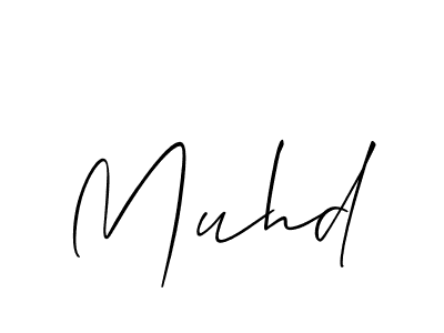 Design your own signature with our free online signature maker. With this signature software, you can create a handwritten (Allison_Script) signature for name Muhd. Muhd signature style 2 images and pictures png