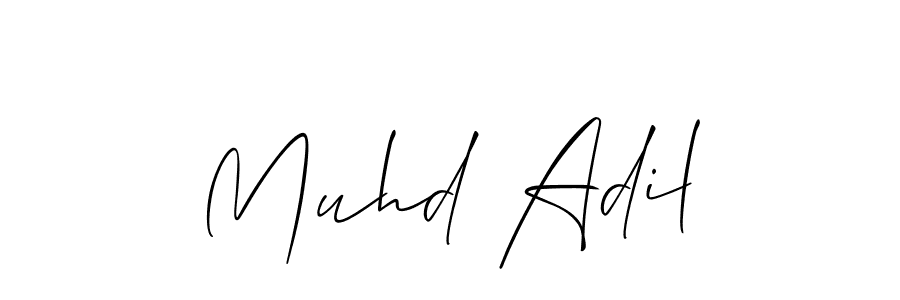 Create a beautiful signature design for name Muhd Adil. With this signature (Allison_Script) fonts, you can make a handwritten signature for free. Muhd Adil signature style 2 images and pictures png