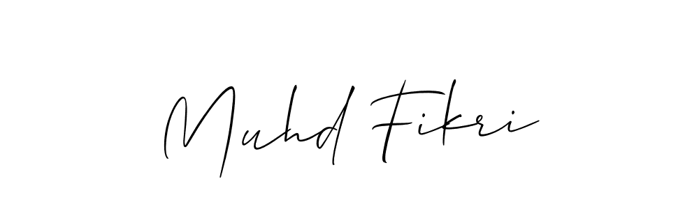 Also You can easily find your signature by using the search form. We will create Muhd Fikri name handwritten signature images for you free of cost using Allison_Script sign style. Muhd Fikri signature style 2 images and pictures png