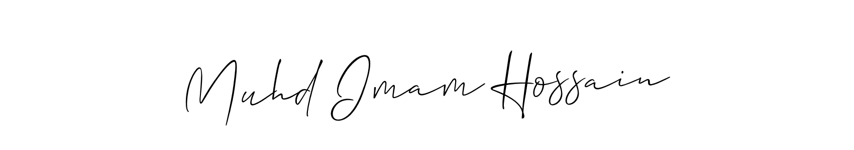 The best way (Allison_Script) to make a short signature is to pick only two or three words in your name. The name Muhd Imam Hossain include a total of six letters. For converting this name. Muhd Imam Hossain signature style 2 images and pictures png