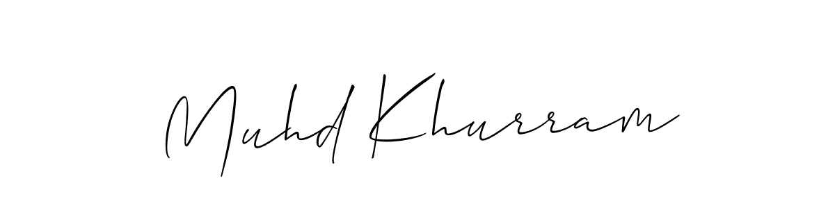 Design your own signature with our free online signature maker. With this signature software, you can create a handwritten (Allison_Script) signature for name Muhd Khurram. Muhd Khurram signature style 2 images and pictures png