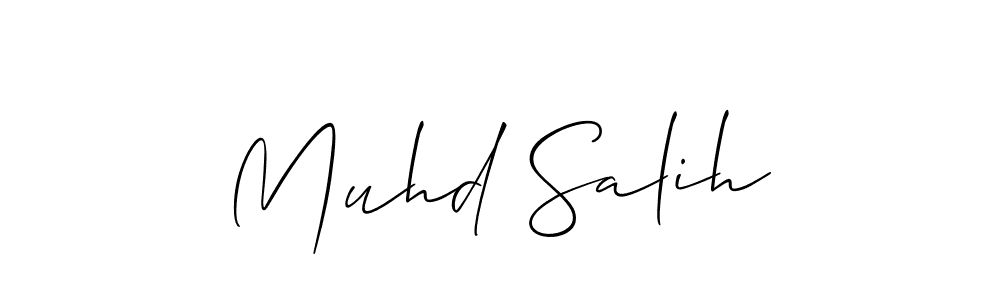 It looks lik you need a new signature style for name Muhd Salih. Design unique handwritten (Allison_Script) signature with our free signature maker in just a few clicks. Muhd Salih signature style 2 images and pictures png