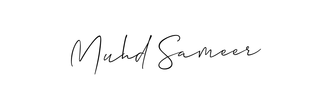 How to make Muhd Sameer name signature. Use Allison_Script style for creating short signs online. This is the latest handwritten sign. Muhd Sameer signature style 2 images and pictures png