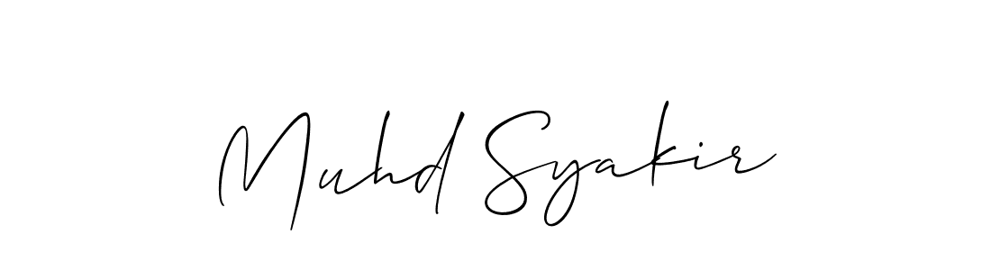 Create a beautiful signature design for name Muhd Syakir. With this signature (Allison_Script) fonts, you can make a handwritten signature for free. Muhd Syakir signature style 2 images and pictures png