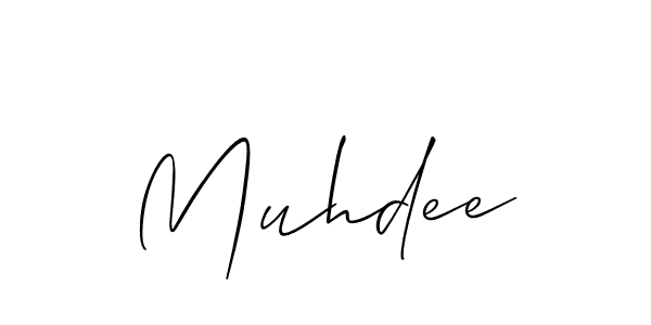 Use a signature maker to create a handwritten signature online. With this signature software, you can design (Allison_Script) your own signature for name Muhdee. Muhdee signature style 2 images and pictures png