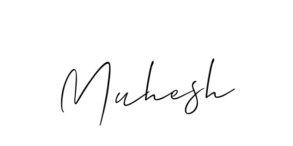 How to make Muhesh signature? Allison_Script is a professional autograph style. Create handwritten signature for Muhesh name. Muhesh signature style 2 images and pictures png