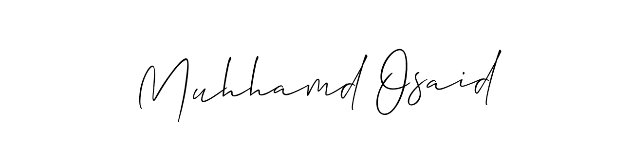 It looks lik you need a new signature style for name Muhhamd Osaid. Design unique handwritten (Allison_Script) signature with our free signature maker in just a few clicks. Muhhamd Osaid signature style 2 images and pictures png