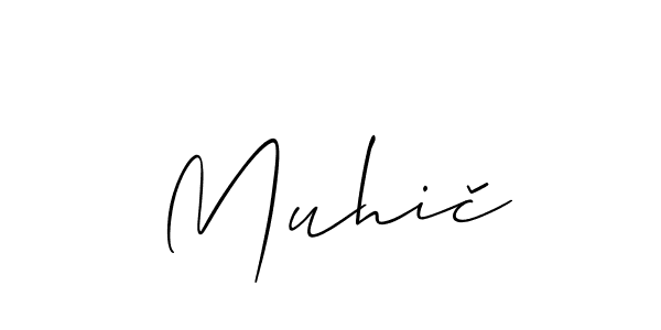 Once you've used our free online signature maker to create your best signature Allison_Script style, it's time to enjoy all of the benefits that Muhič name signing documents. Muhič signature style 2 images and pictures png