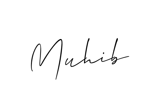 You should practise on your own different ways (Allison_Script) to write your name (Muhib) in signature. don't let someone else do it for you. Muhib signature style 2 images and pictures png