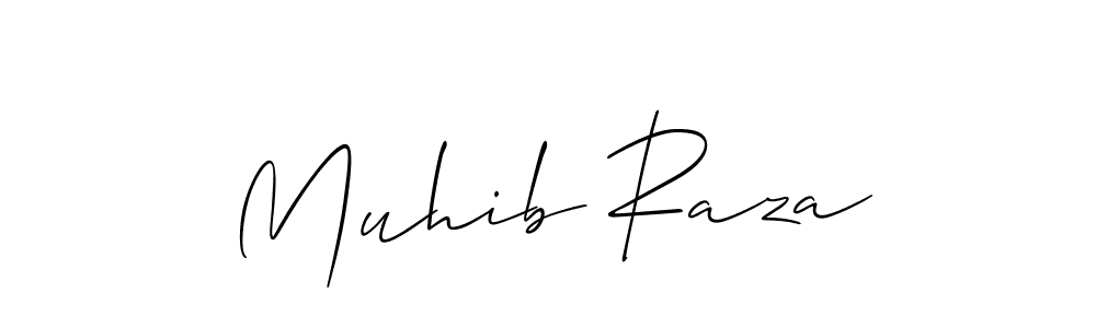 Muhib Raza stylish signature style. Best Handwritten Sign (Allison_Script) for my name. Handwritten Signature Collection Ideas for my name Muhib Raza. Muhib Raza signature style 2 images and pictures png