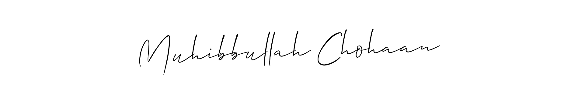 Muhibbullah Chohaan stylish signature style. Best Handwritten Sign (Allison_Script) for my name. Handwritten Signature Collection Ideas for my name Muhibbullah Chohaan. Muhibbullah Chohaan signature style 2 images and pictures png
