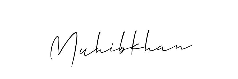 How to make Muhibkhan name signature. Use Allison_Script style for creating short signs online. This is the latest handwritten sign. Muhibkhan signature style 2 images and pictures png