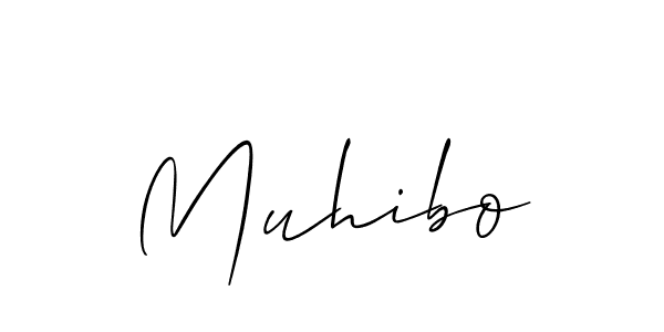 It looks lik you need a new signature style for name Muhibo. Design unique handwritten (Allison_Script) signature with our free signature maker in just a few clicks. Muhibo signature style 2 images and pictures png
