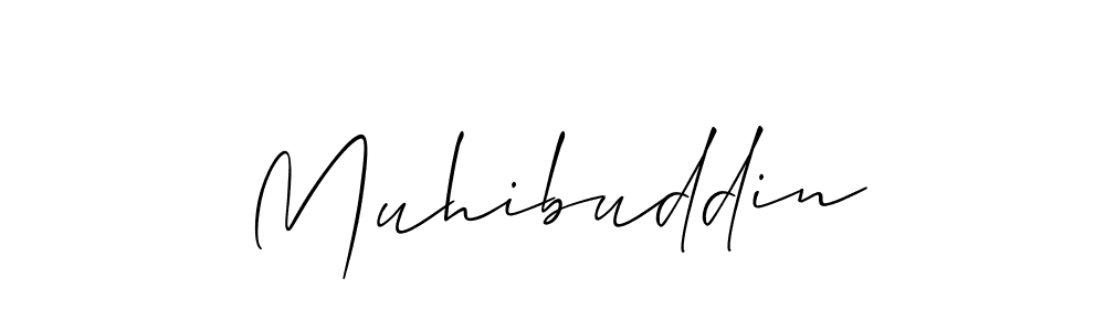 Design your own signature with our free online signature maker. With this signature software, you can create a handwritten (Allison_Script) signature for name Muhibuddin. Muhibuddin signature style 2 images and pictures png