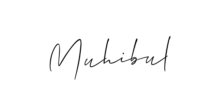 How to make Muhibul signature? Allison_Script is a professional autograph style. Create handwritten signature for Muhibul name. Muhibul signature style 2 images and pictures png