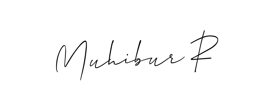 Design your own signature with our free online signature maker. With this signature software, you can create a handwritten (Allison_Script) signature for name Muhibur R. Muhibur R signature style 2 images and pictures png