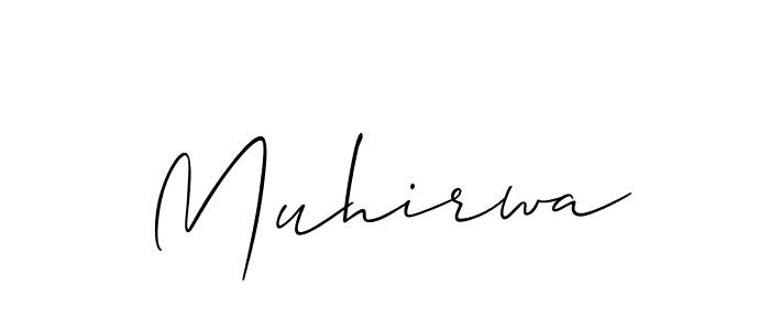Use a signature maker to create a handwritten signature online. With this signature software, you can design (Allison_Script) your own signature for name Muhirwa. Muhirwa signature style 2 images and pictures png