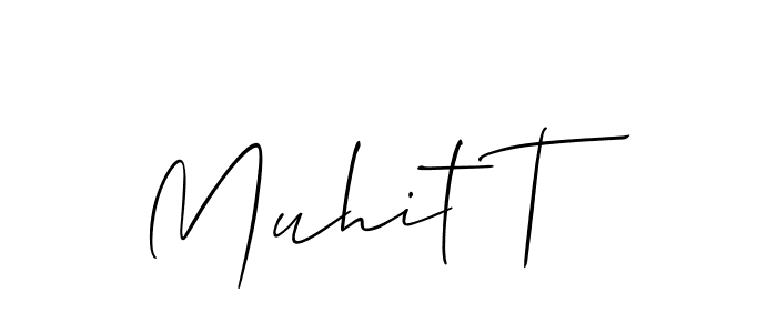 This is the best signature style for the Muhit T name. Also you like these signature font (Allison_Script). Mix name signature. Muhit T signature style 2 images and pictures png