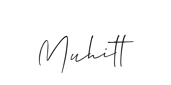 if you are searching for the best signature style for your name Muhitt. so please give up your signature search. here we have designed multiple signature styles  using Allison_Script. Muhitt signature style 2 images and pictures png