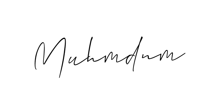 Use a signature maker to create a handwritten signature online. With this signature software, you can design (Allison_Script) your own signature for name Muhmdnm. Muhmdnm signature style 2 images and pictures png