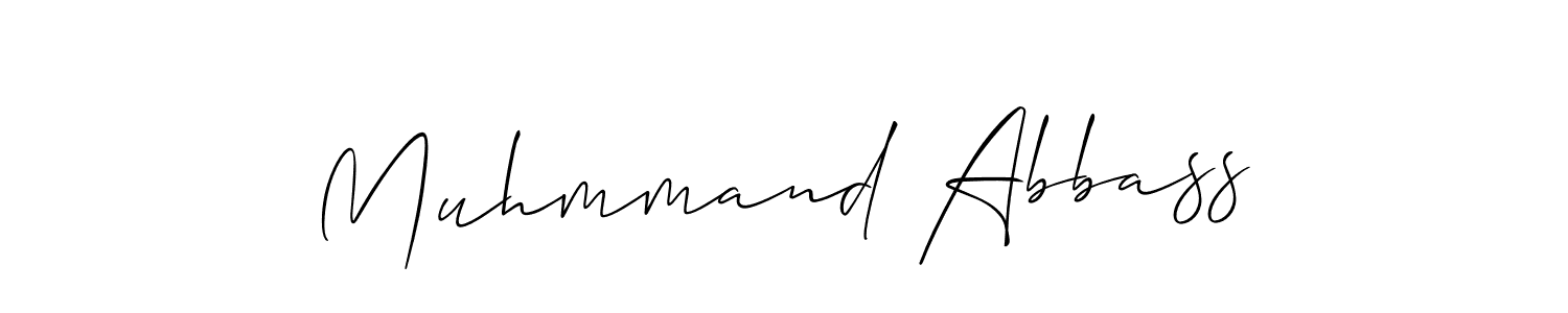 Create a beautiful signature design for name Muhmmand Abbass. With this signature (Allison_Script) fonts, you can make a handwritten signature for free. Muhmmand Abbass signature style 2 images and pictures png