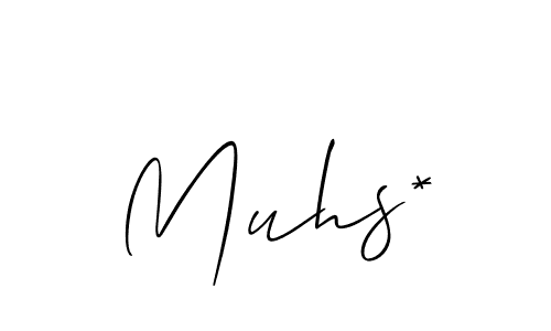 if you are searching for the best signature style for your name Muhs*. so please give up your signature search. here we have designed multiple signature styles  using Allison_Script. Muhs* signature style 2 images and pictures png